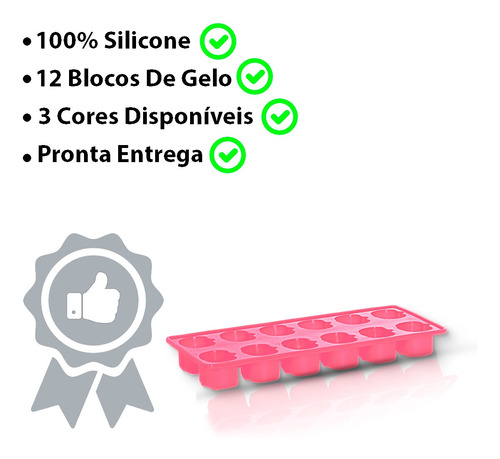 Imagem 2 de 7 de Forminha De Silicone Rosa Para Gelo Picole Desenho Abobora
