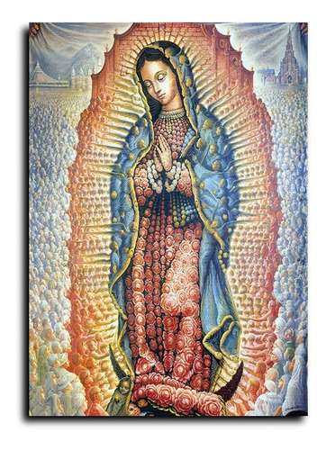 Cuadro Decorativo Canvas 100x140 Virgen Guadalupe Con Marco 