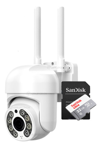 Camera Segurança Ip Dome Yousee Cartão 32gb Hd Visão Noturna Cor Branco