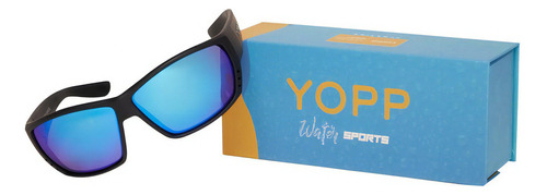 Óculos De Sol Polarizado Uv 400 Water Sports Flutuante Azul Cor da armação Preto