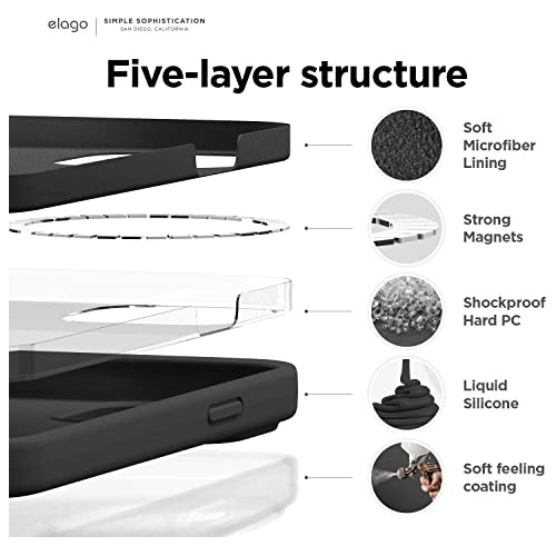 Funda Magnetica Para iPhone 14 Plus Magsafe Negro Silicon-02