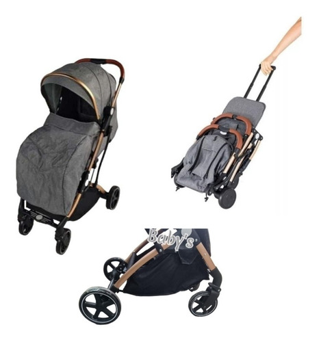 Imagen 4 de 10 de Paseador Coche Para Bebe Tipo Maleta En Aluminio