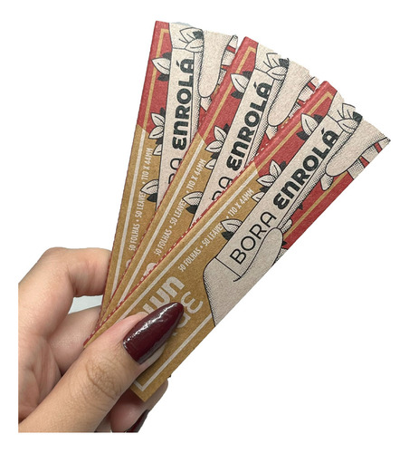 Papéis Para Cigarros Bora Enrolá Seda King Size Brown King Size Large Seda Tamanho King Size De Sem Sabor De 1 X 50 U - Marrom