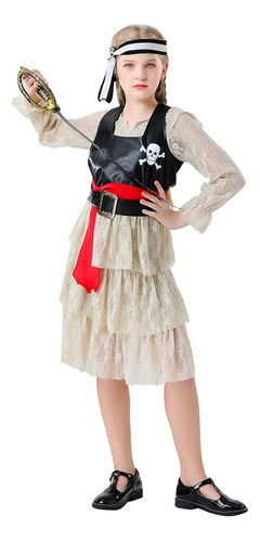 Disfraz De Pirata Jack Sparrow Halloween Cosplay For Niña