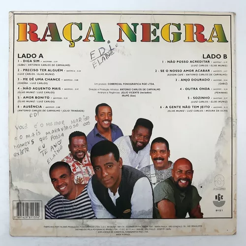 LOTE COM 3 DISCOS DE VINIL - RAÇA NEGRA E SÓ PRA CONTRARIAR