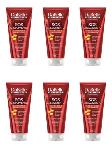 Oleo Capilar Creme Dabelle 190ml Sos Crescimento-kit C/6un