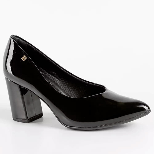 Scarpin Piccadilly 746001 Feminino Com Salto Grosso