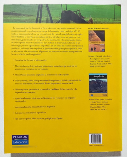 Geología. Recursos De La Tierra. 3° Edición. James Craig