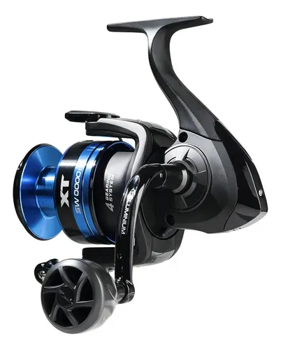 MarineTOrpueリール Molinete Marine Sports Xt Sw 6000i Cor Preto/Azul Lado da manivela