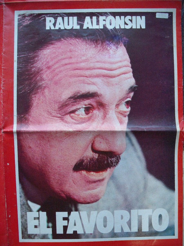 Poster Lámina Raúl Alfonsín 1983 Editorial Redacción 80 X 58