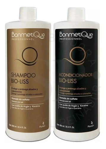Kit Bonmetique Bioliss Shampoo + Acond. Teñidos X900ml