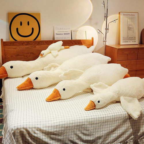 Almohada De Peluche Infantil Big Goose, Bonita Muñeca De Gan