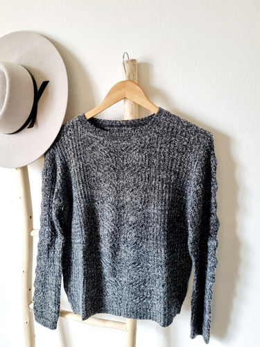 Sweater Ondas Hilo Gris