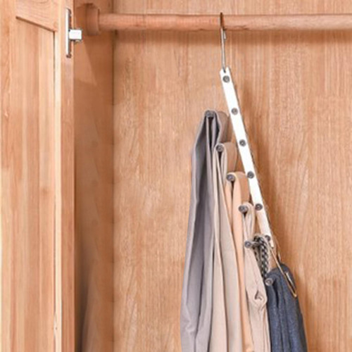 Perchas Para Pantalones Organización De Antideslizante Gris