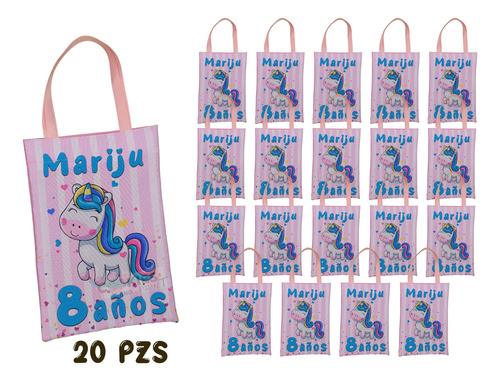 20 Dulceros Unicornio Mod 3 Niña Fiesta Infantil