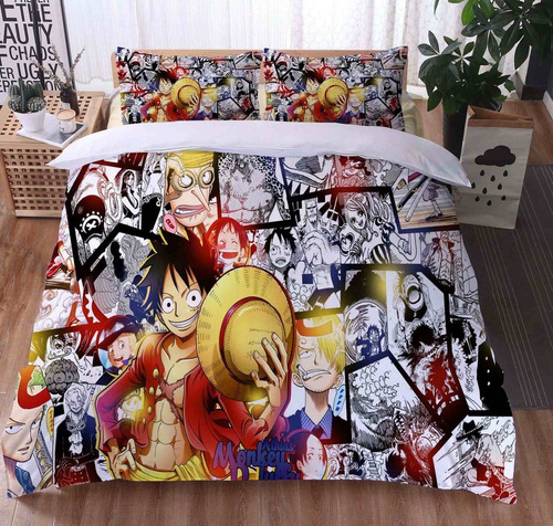 Juego De Cama Individual De Manga One Piece Anime Luffy