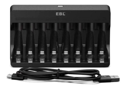 Cargador Usb 8 Pilas Li-ion Recargables Aa Aaa Ebl Tb-6712