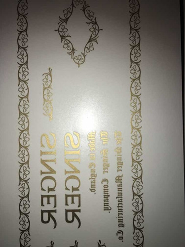 Decalque Especial Singer Para Restauração Profissional