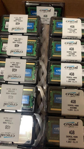 Imagen 2 de 4 de Memoria Ram 4gb Ddr3l - 1600 Sodimm Crucial Macbook Pro