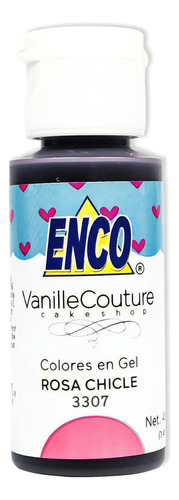 Colorante En Gel Yummy Enco 40g 1.4oz Reposteria Tono Rosa Chicle