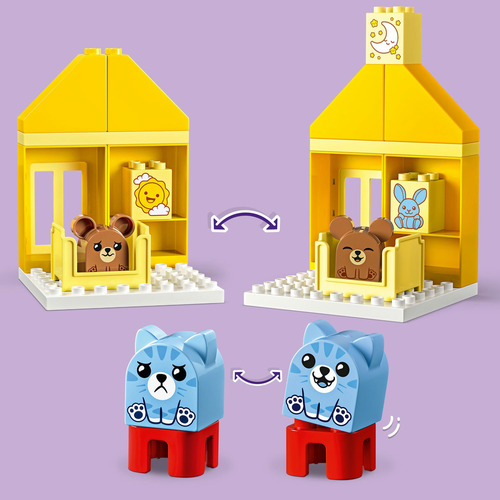 LEGO® DUPLO® Mi Primer Rutinas Diarias: Comer y Dormir Juguete basado en el juego de interpretación para el desarrollo social y emocional 10414