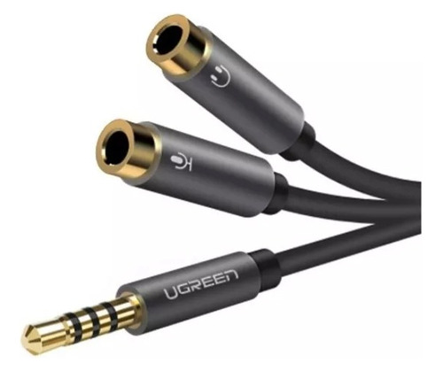 Splitter De Audio 3.5mm A Microfono Y Audifonos Jack Ugreen