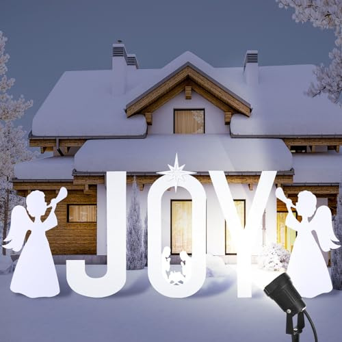6 Pcs Christmas Joy Nativity Yard Sign Outdoor Scene De...