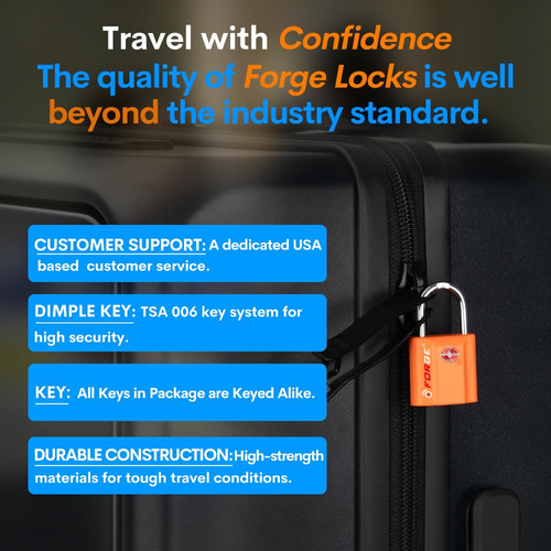 Tsa Approved Luggage Locks Forge Small Ultra Secure 4 Pack