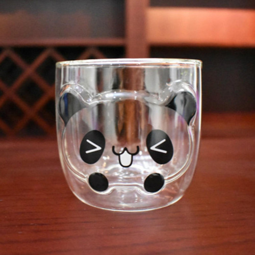 * Taza De Vidrio De Borosilicato De Doble Pared De 280 Ml