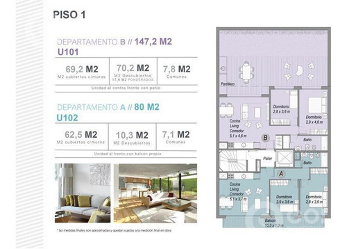 Imagen 8 de 12 de Vendo Apartamento De 2 Dormitorios Con Terraza De Doble Acceso Al Frente, Garaje Opcional, Cordón