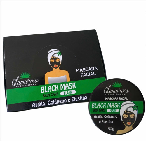 Black Mask Flash Contiene Arcilla Colágeno Y Elastina 50grs