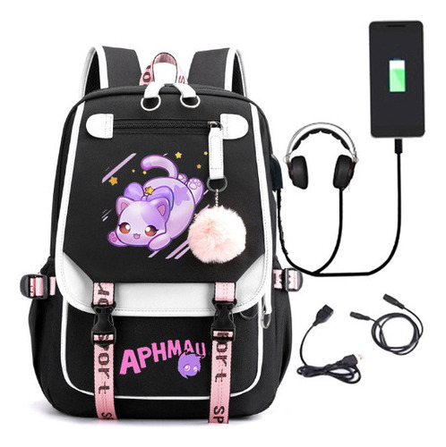 Nueva Mochila De Ordenador For Estudiantes Aphmau Con Carga