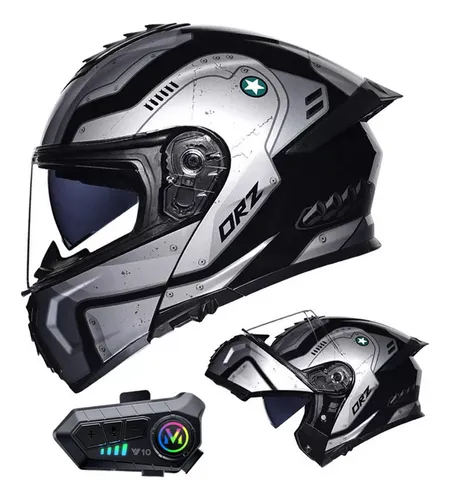 Casco plateado moto hotsell