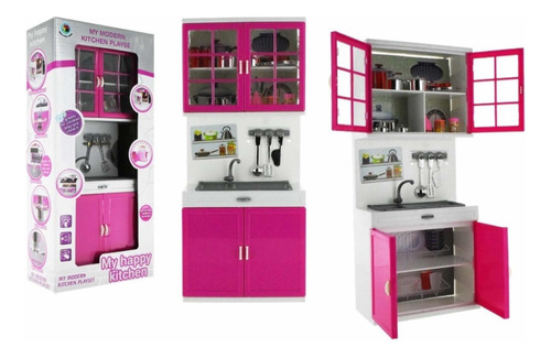 Mueble Cocina  Con Placard Superior Juguete