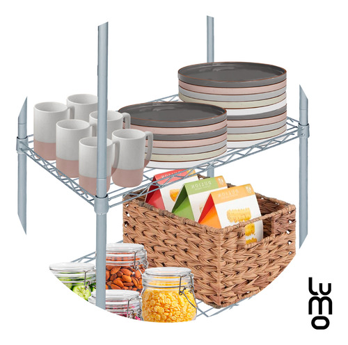 Anaquel 5 Niveles Cocina Estante Baño Rack Metalico Hogar Color Plateado