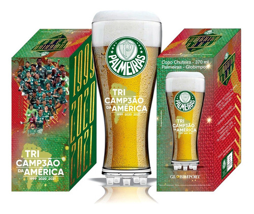 Copo Chopp Palmeiras Campeão Da Libertadores Oficial 370ml