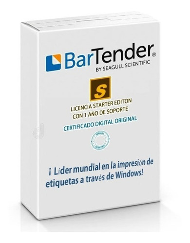 Software Seagull Bartender Starter Para Excel +1 Impresora 