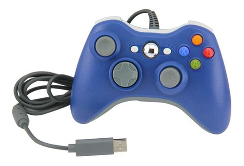 Joystick Mando Control Con Cable Xbox 360 Compatible Azul