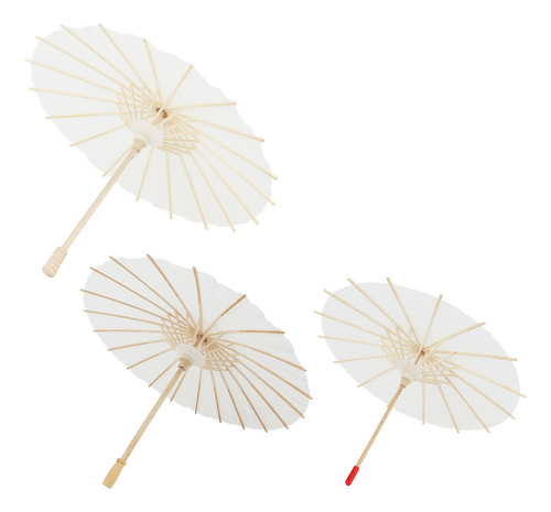 Paraguas De Papel En Blanco, 3 Piezas, 20 Cm, 30 Cm, 40 Cm,
