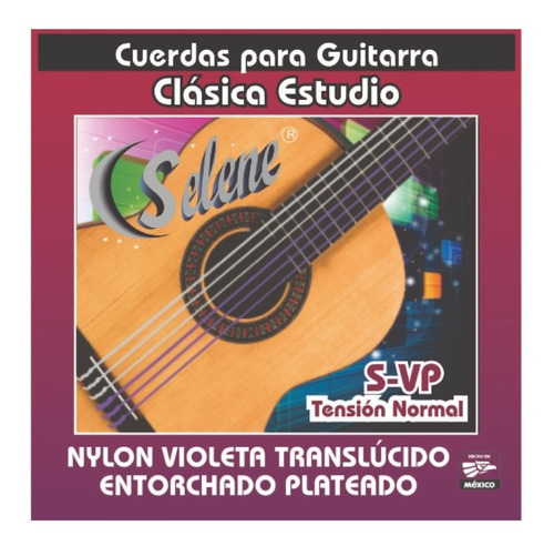 Jgo Cuerdas Guitarra Estudio Nylon Violeta-translucido S-vp