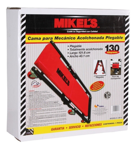 Cama Para Mecanico Alcolchonada Plegable Mikels