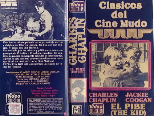 Charles Chaplin El Pibe Vhs Jackie Coogan The Kid 1921