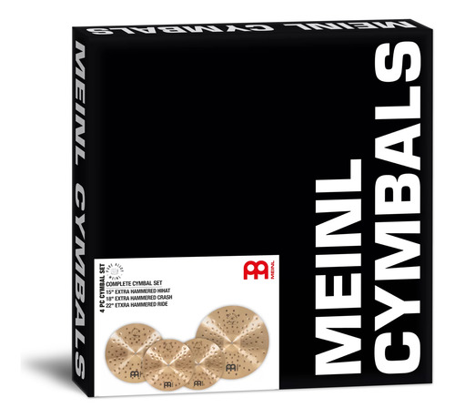 Kit De Pratos De Bateria Meinl Pure Alloy Hammered 15/18/22