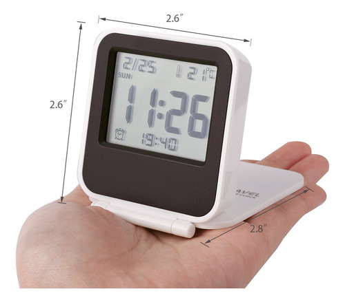 Despertador De Viaje Egundo Small Digital Con Temperatura Bl