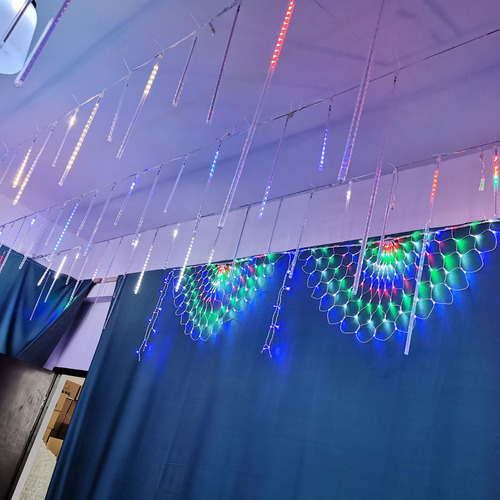 Red De Pesca Led Con Forma De Cadena De Luces Con Forma De P