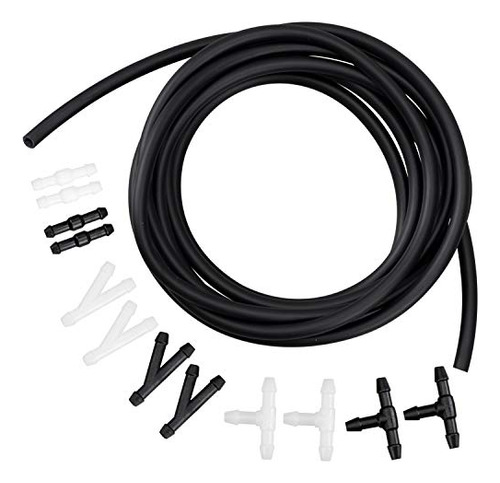 Pagow Universal Windshield Washer Nozzle Fluid Hose Kit, 3 M