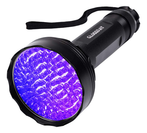 Glossday Linterna Uv De Luz Negra, 100 Led De Luz Negra Para