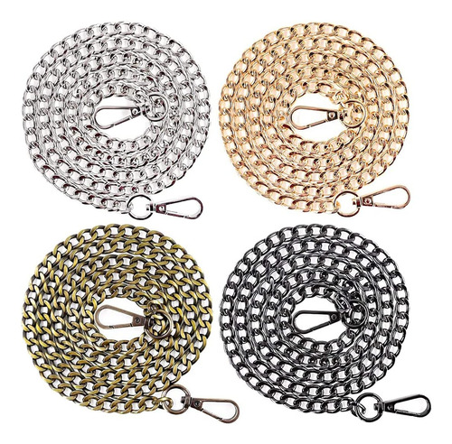 3pcs Luxury Fashion Replacement Purse Chain Strap Flat Chain