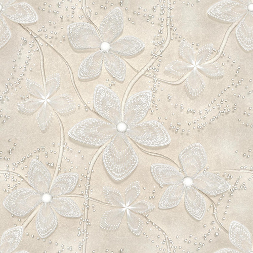 Papel De Parede Floral Delicado Lavável Vinílico