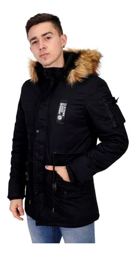 Parka De Invierno Con Interior De Piel Abrigadora - Hombre